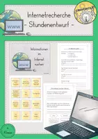 Vorschau - Stundenentwürfe - Informationen im Internet suchen Recherche Unterrichtsstunde Stundenentwurf - Deckblatt