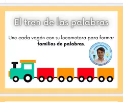 Vista previa - Tarjetas / Manipulativos - El tren de las palabras - Portada