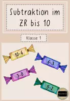 Vorschau - Spiele - Subtraktion im Zahlenraum bis 10 - Deckblatt