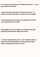 Vista previa - Hojas de trabajo - Actividades y problemas de fracciones - página 2