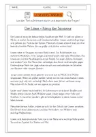 Vorschau - Arbeitsblätter - Leseverständnis 4. Klasse "Der Löwe - König der Savanne" - Deckblatt
