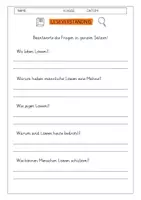 Vorschau - Arbeitsblätter - Leseverständnis 4. Klasse "Der Löwe - König der Savanne" - Seite 1