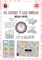 Vista previa - Hojas de trabajo - MEGA PACK - El reloj y las horas - Portada