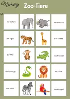 Vorschau - Arbeitsblätter - Zoo-Tiere - Deckblatt