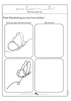 Vorschau - Arbeitsblätter - One-Line Art: Schmetterlinge aus einer Linie zeichnen - Seite 3
