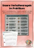Vorschau - Arbeitsblätter - Verhalten im Praktikum - unsere Verhaltensregeln - Deckblatt