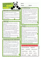 Vorschau - Arbeitsblätter - Großer Panda - Arbeitsblatt mit Lückentext - Seite 1