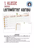 Vorschau - Arbeitsblätter - 1. Klasse: Lernwörtertraining zum Lehrwerk KARIBU - Deckblatt