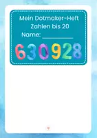 Vorschau - Arbeitsblätter - 21 Vorlagen für Dotmaker zu Zahlen 0-20 - Seite 2
