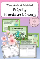 Vorschau - Stationenlernen - Wissenskartei mit Arbeitsheft: Frühling in anderen Ländern - Deckblatt