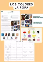 Vorschau - Arbeitsblätter - Los colores y la ropa Übersicht + Arbeitsblätter - Deckblatt