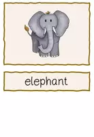 Vorschau - Bildkarten - Flashcards (Bild- und Wortkarten) safari / wild animals - Seite 1