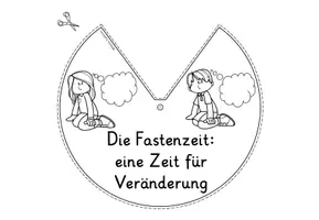 Vorschau - Arbeitsblätter - Fastenzeit Ideen für Kinder Klasse 3-6 Drehscheibe basteln - Seite 1
