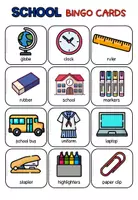 Vista previa - Unidades / Secuencias / Situaciones de Aprendizaje - School Bingo Game - página 1