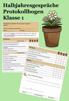 Vorschau - Lehrpläne/Lehrermaterial - Gesprächsprotokoll für die Halbjahresgespräche in Klasse 1 - Deckblatt