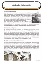Vorschau - Arbeitsblätter - Juden im (Deutschen) Kaiserreich - Seite 1