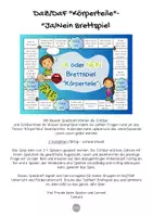 Vorschau - Spiele - DAZ Brettspiel: Ja oder Nein Brettspiel Wortschatz "Körperteile" | Brettspiel deutsch | ja/nein Fragen | ja nein | sinnerfassendes Lesen | lesen ja nein - Seite 1