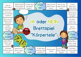 Vorschau - Spiele - DAZ Brettspiel: Ja oder Nein Brettspiel Wortschatz "Körperteile" | Brettspiel deutsch | ja/nein Fragen | ja nein | sinnerfassendes Lesen | lesen ja nein - Seite 3