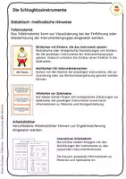 Vorschau - Arbeitsblätter - Schlaginstrumente im Orchester – Tafelkarten, Arbeitsblätter & Ausmalbilder 🎶 - Seite 1