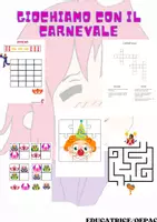 anteprima - Esercizi - raccolta di materiali per carnevale - Pagina di copertina