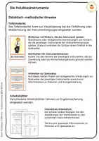 Vorschau - Arbeitsblätter - Holzblasinstrumente im Orchester – Tafelkarten, Arbeitsblätter & Ausmalbilder - Seite 1