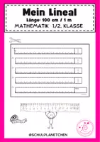 Vorschau - Arbeitsblätter - Mein eigenes Lineal Vorlage - Längen messen - Deckblatt