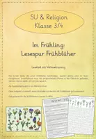 Vorschau - Arbeitsblätter - Leseübungen zum sinnentnehmenden Lesen: Frühblüher-Lesespur - Deckblatt