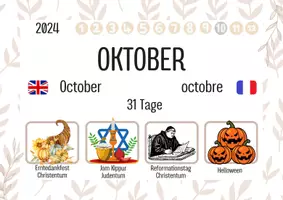 Vorschau - Bildkarten - Monatskalender mit Feiertagen 24&25 - Seite 3