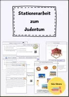 Vorschau - Stationenlernen - Stationenarbeit zum Judentum - Deckblatt
