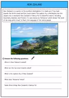 Vorschau - Arbeitsblätter - New Zealand Worksheets - Seite 1