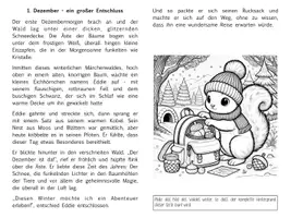 Vorschau - Arbeitsblätter - Eddies wundersame Reise - Adventskalender Ausmal-Geschichte - Seite 2