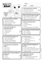 Vorschau - Arbeitsblätter - Biber - Arbeitsblatt mit Quiz (Multiple Choice) und Interactive! - Seite 2