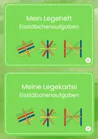 Vorschau - Arbeitsblätter - Eisstäbchenaufgaben 5 Stäbchen - Seite 1