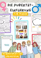 Vorschau - Arbeitsblätter - Die Pubertät- eine Einführung | Unterrichtsreihe "Sexualerziehung", Biologie 7./8. Klasse - Deckblatt