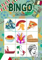 Vista previa - Juegos / Gamificación - Bingo Infantil sobre Italia con imágenes - página 1