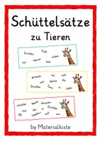 Vorschau - Fördermaterial/Inklusion - Schüttelsätze (Wissen über Tiere) - Deckblatt