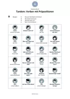 Vorschau - Arbeitsblätter - A2 Verben mit Präpositionen: Tandem / Sprechübung (DaZ/DaF) - auch geeignet für Erwachsene - Seite 1