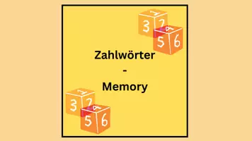 Vorschau - Spiele - Memory Zahlwörter - Deckblatt