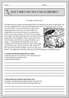 Vorschau - Arbeitsblätter - Fabeln Klasse 5/6: Der Rabe und der Fuchs - Seite 1