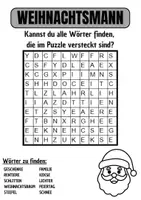 Vorschau - Arbeitsblätter - Wortsuche Thema WEIHNACHTSMANN mit Lösung - DaZ/DaZ/Deutsch - Deckblatt