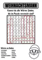 Vorschau - Arbeitsblätter - Wortsuche Thema WEIHNACHTSMANN mit Lösung - DaZ/DaZ/Deutsch - Seite 1