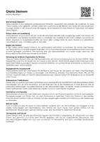 Vorschau - Arbeitsblätter - Gloria Steinem (Infotext und Übungen) - Deckblatt