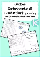 Vorschau - Unterrichtsreihen - Großes Gedichtwerkstatt Lerntagebuch - Deckblatt