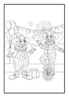Vorschau - Mal- und Bastelvorlagen - Ausmalbilder "Fasching/Karneval" im modernen Cartoon-Stil - Seite 3