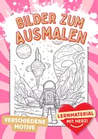Vorschau - Arbeitsblätter - Weltall Kunst Bilder ausmalen Malbuch Ausmalbilder Zwischendurch - Deckblatt