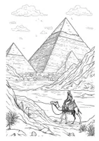 Vorschau - Arbeitsblätter - Ägypten Zwischendurch Bilder ausmalen Ausmalbilder Kunst Malbuch - Seite 3