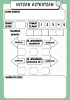 Vista previa - Unidades / Secuencias / Situaciones de Aprendizaje - Irakurketa eta idazketa lantzeko materiala - página 1