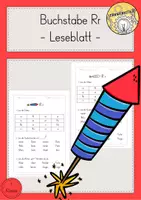 Vorschau - Arbeitsblätter - Leseblatt Rr Klasse 1 kostenlos - Deckblatt