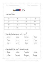 Vorschau - Arbeitsblätter - Leseblatt Rr Klasse 1 kostenlos - Seite 2