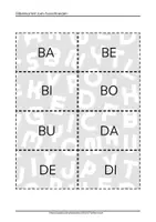 Vorschau - Fördermaterial/Inklusion - Silbenkarten Grossbuchstaben Erstes Lesen Silben Kleinbuchstaben 1. Klasse - Seite 1